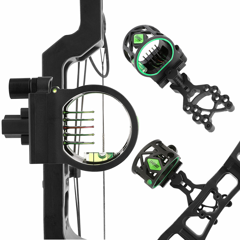 Compound Bow Sight 5 Pin Fiber Optic - Okçuluk M1 Bileşik 5 Pinli Yay