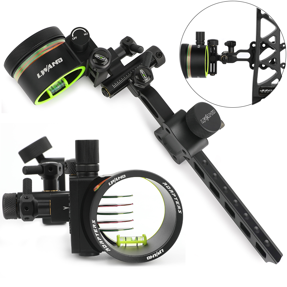 Compound Bow Sight 5 Pin Fiber Optic - Okçuluk 5 Pin Kısa/Uzun Okçuluk Yay