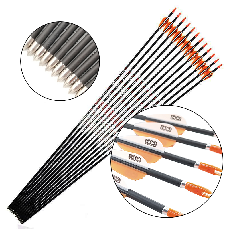 Carbon Arrows 30 Inch Spine 400 500 - Saf Karbon Ok 30 Inç Omurga