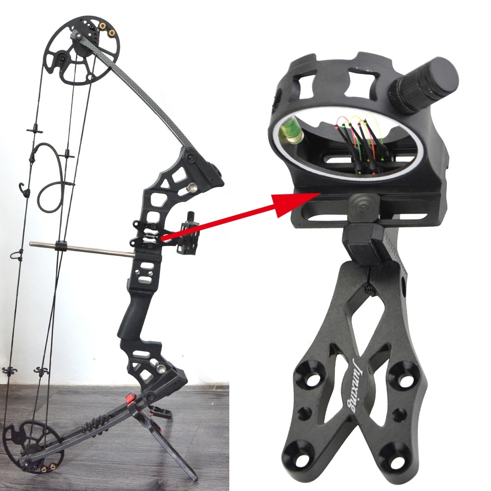 Compound Bow Sight 5 Pin Fiber Optic - Çok Bileşenli Yay 5 Pimli Nişangah