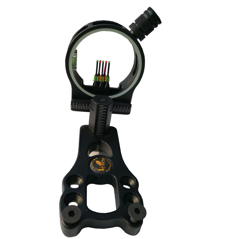 Compound Bow Sight 5 Pin Fiber Optic - 0.029 inç/5 Pimli Ayarlanabilir Bileşik Yay