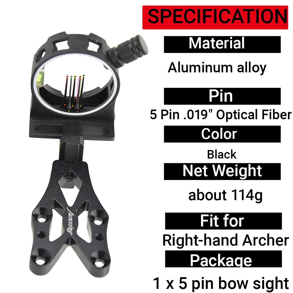 5 Pinli Bileşik Yay Nişangahı  - Compound Bow Sight 5 Pin Fiber Optic incelemesi ve fiyatı