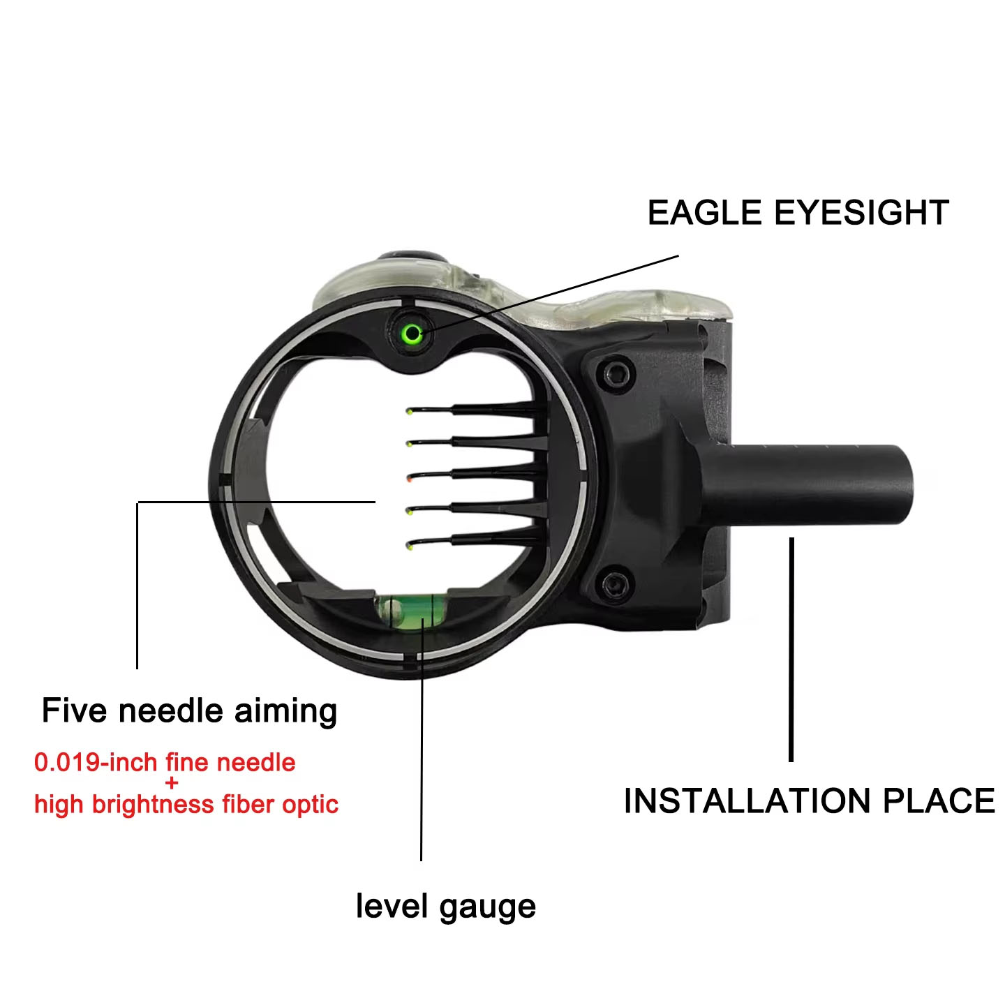 1 adet IQ tek pinli 5 pinli fi - Compound Bow Sight 5 Pin Fiber Optic incelemesi ve fiyatı
