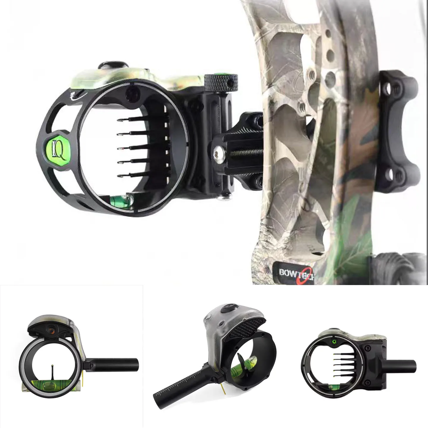 1 adet IQ 5 uçlu / tek uçlu fi - Compound Bow Sight 5 Pin Fiber Optic incelemesi ve fiyatı