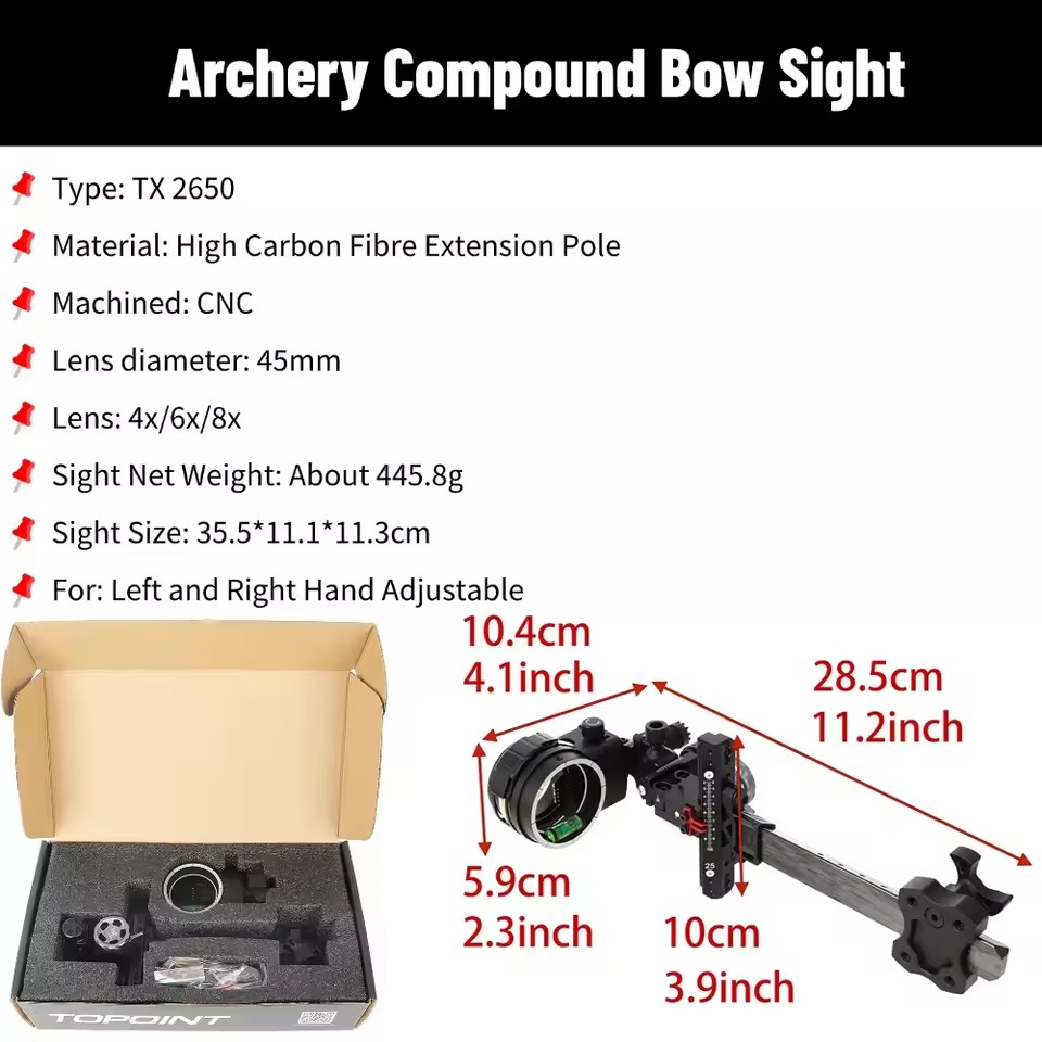 Okçuluk Bileşik Yay nişangahı  - Compound Bow Sight 5 Pin Fiber Optic incelemesi ve fiyatı
