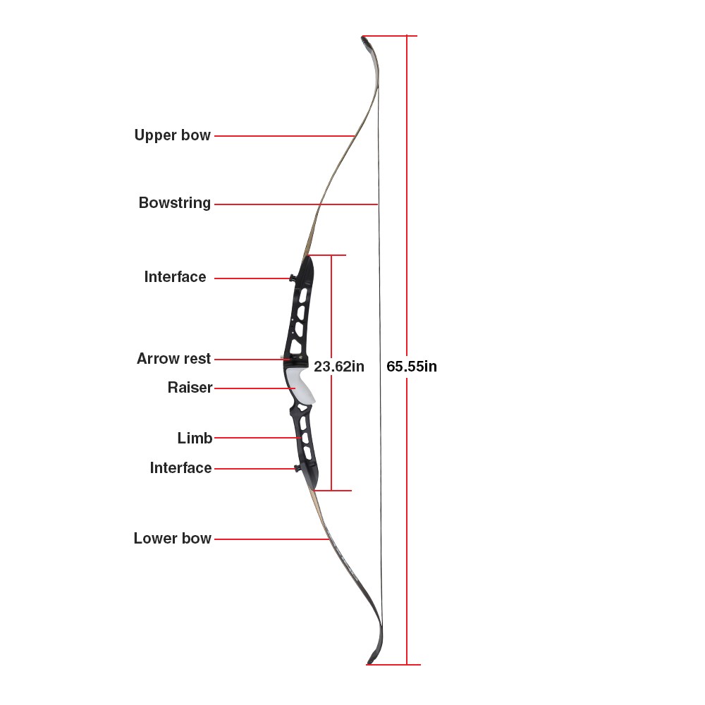 JUNXING 68 inç Yarışma Tipi Sö - Recurve Bow Takedown 40 Lbs Target incelemesi ve fiyatı